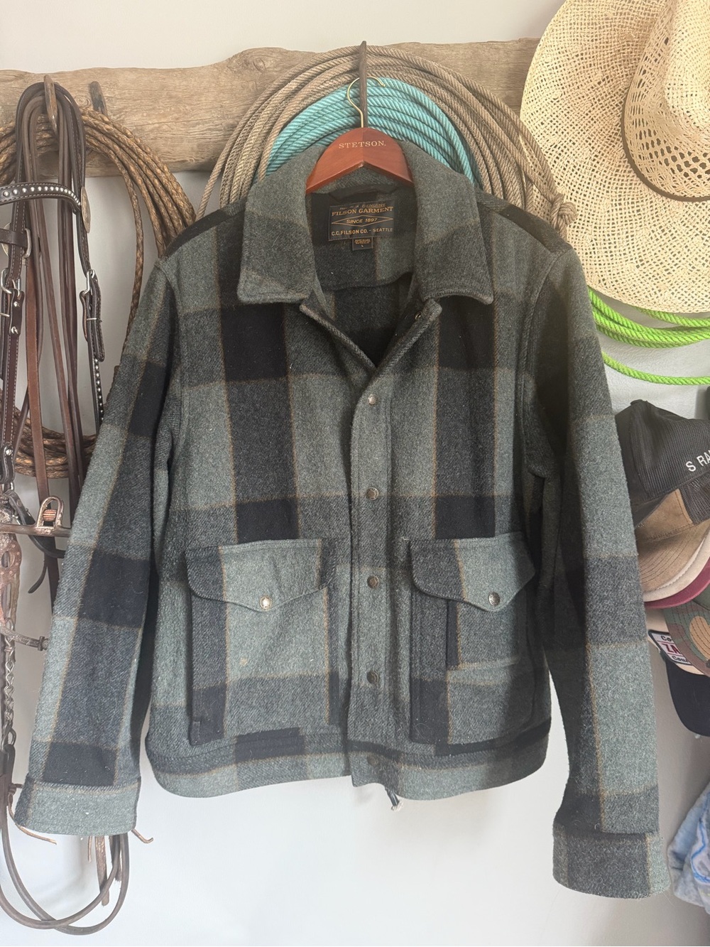 Filson Plaid Mackinaw wool work jacket